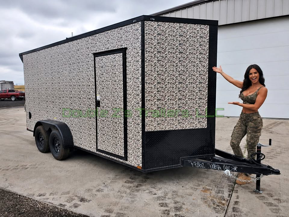 7x16 Tandem Axle Enclosed 7k gvwr