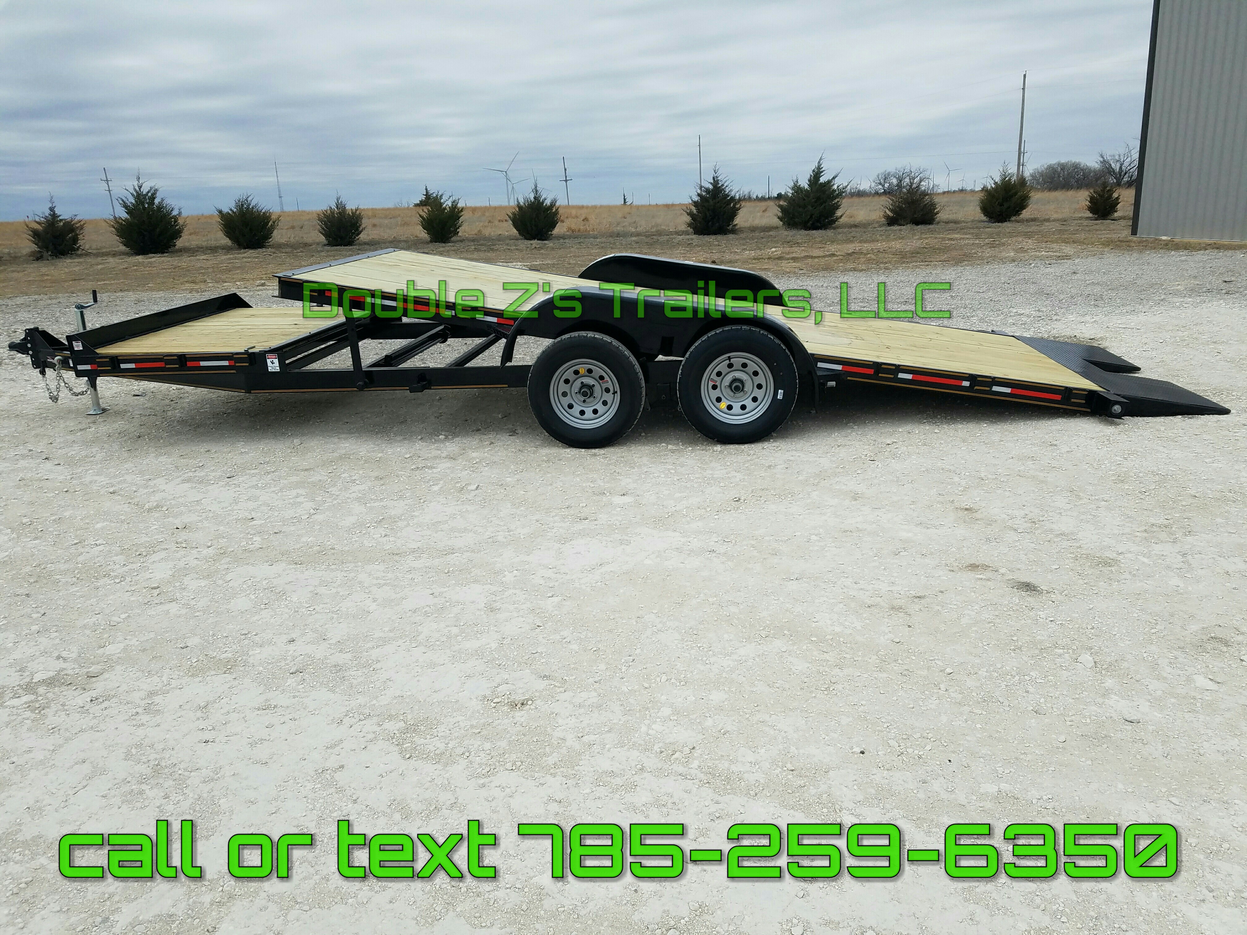 22' sure tilt split deck car trailer 7k gvwr