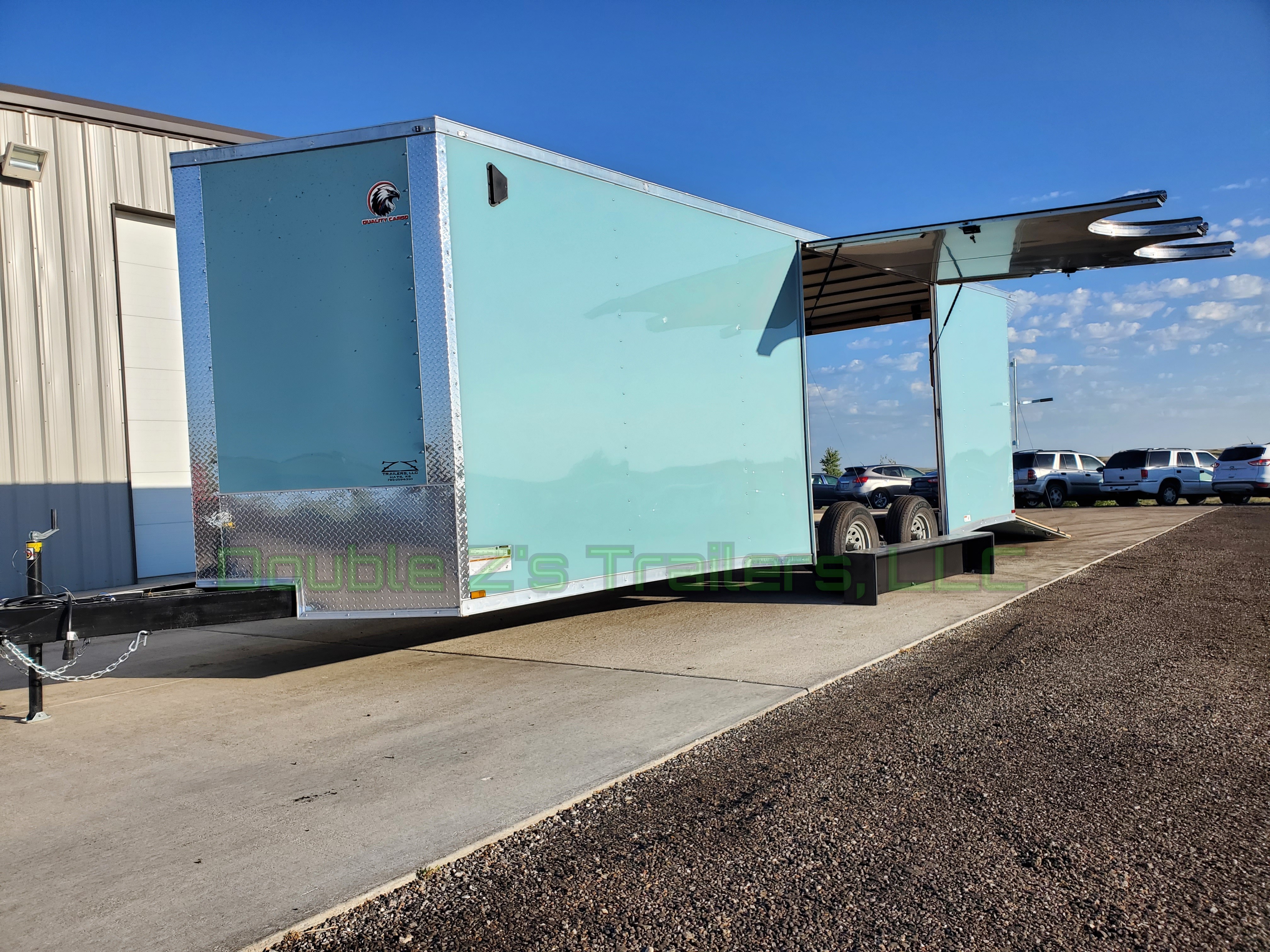 8.5 x 24' Premium Escape Door driver side Trailer