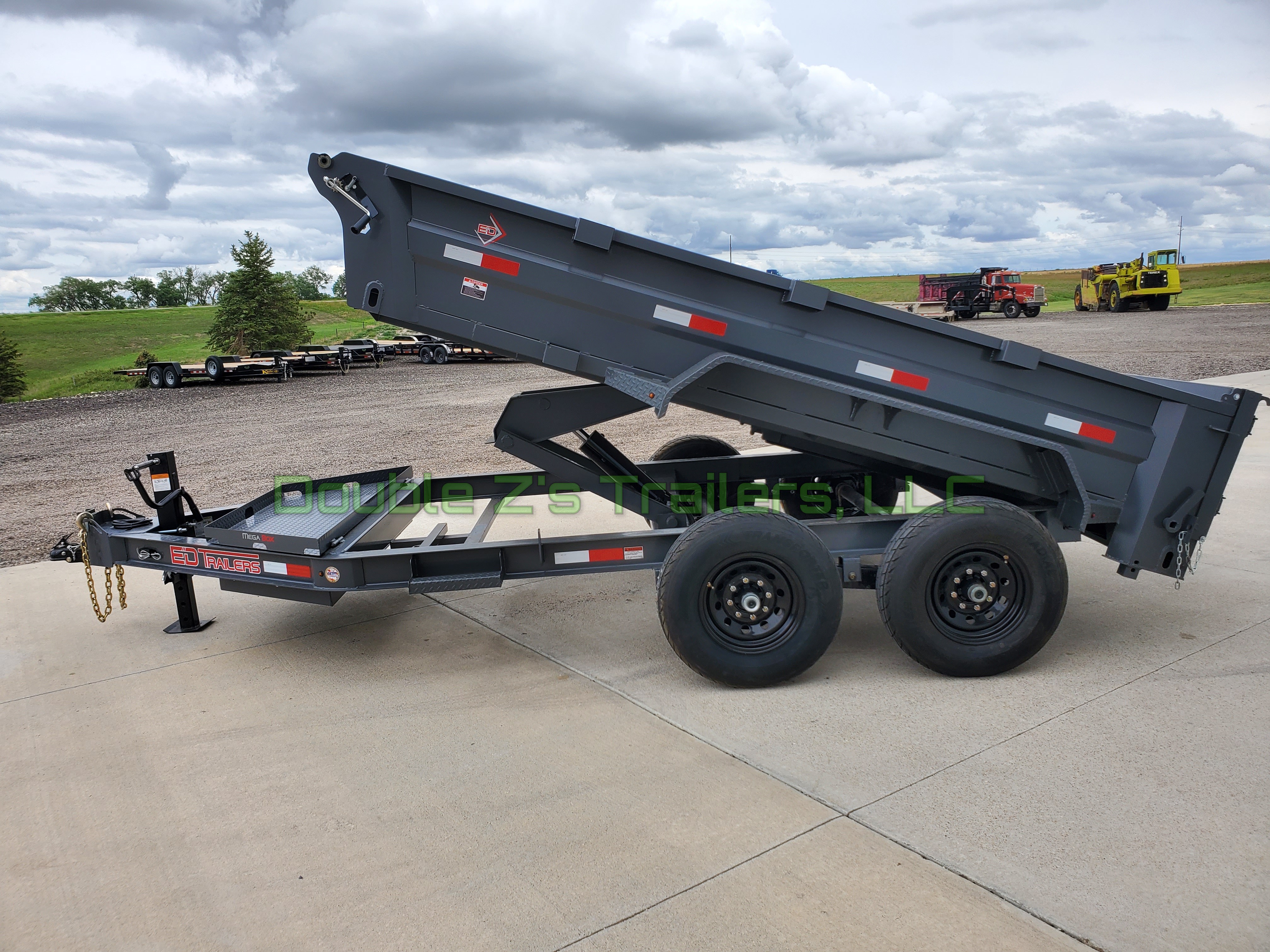 7 x 12' Dump Trailers 14k gvwr charcoal