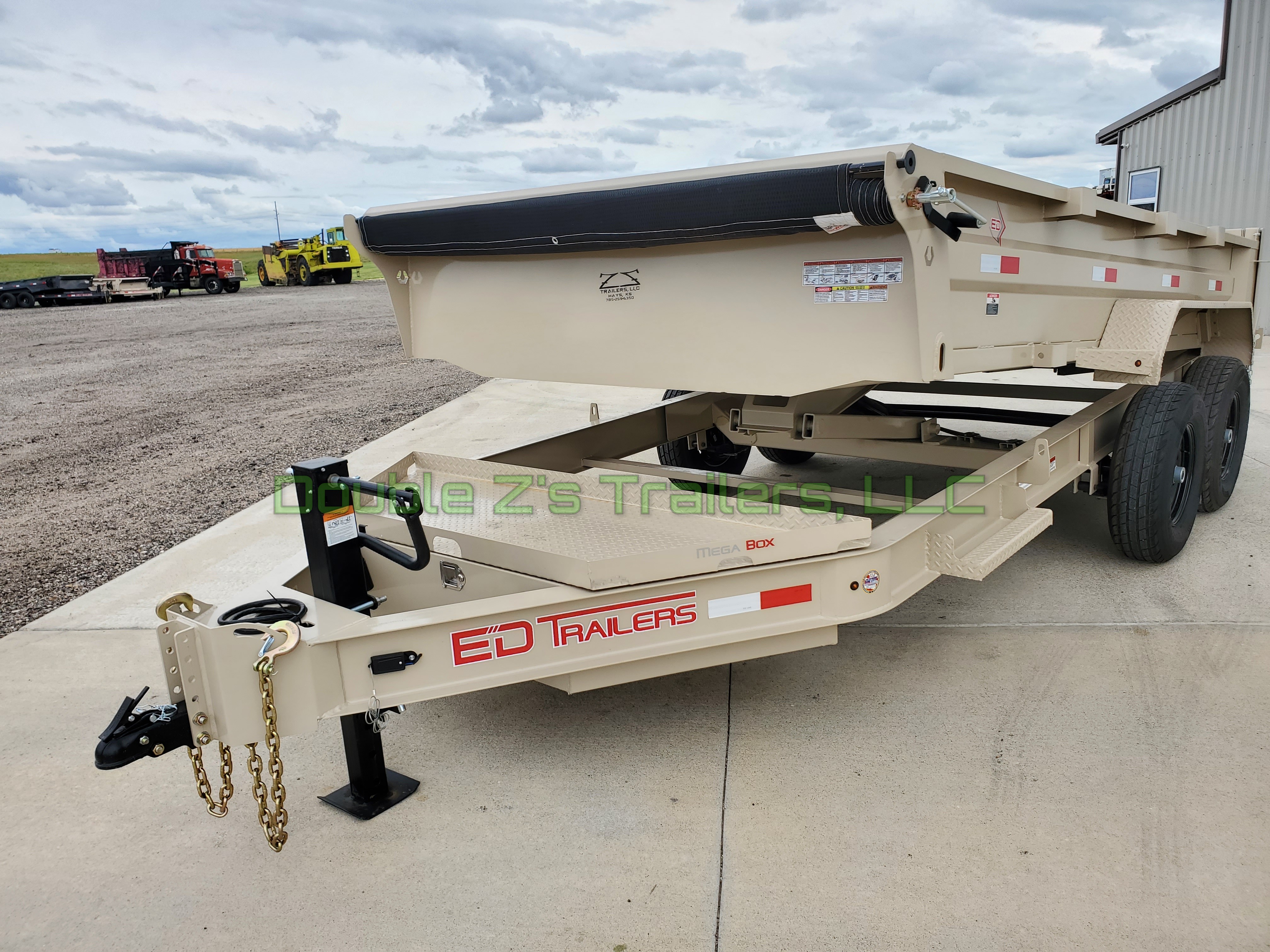 7 x 12' Dump Trailers 14k gvwr tan